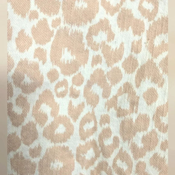 Altar'd State Cheetah print bell bottom jeans, pink / cream, size M - Picture 2 of 11